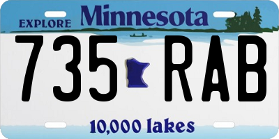 MN license plate 735RAB