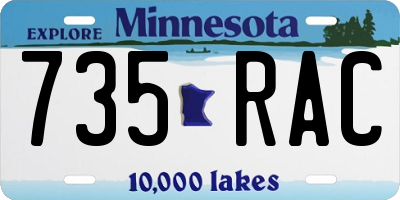 MN license plate 735RAC