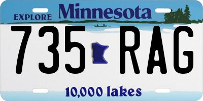 MN license plate 735RAG