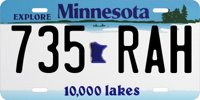 MN license plate 735RAH