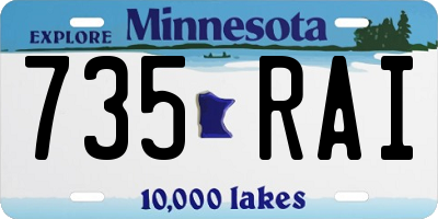 MN license plate 735RAI