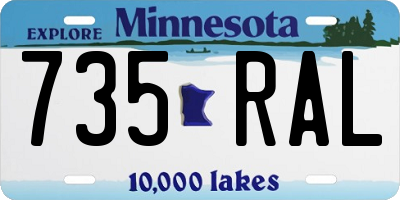 MN license plate 735RAL