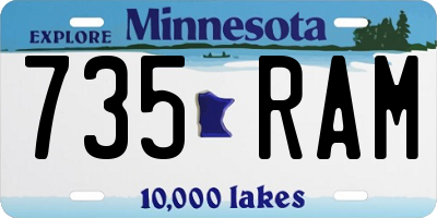 MN license plate 735RAM