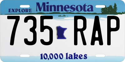 MN license plate 735RAP