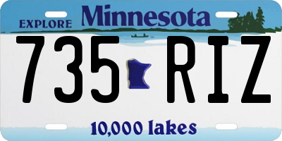 MN license plate 735RIZ