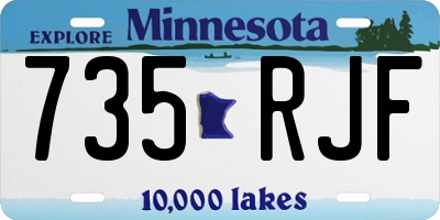 MN license plate 735RJF