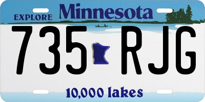 MN license plate 735RJG