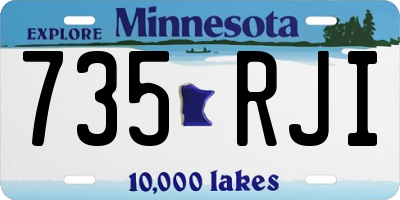 MN license plate 735RJI