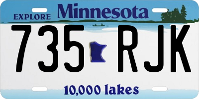MN license plate 735RJK
