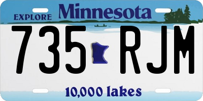 MN license plate 735RJM