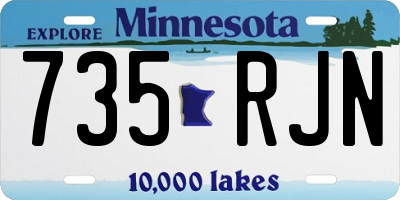 MN license plate 735RJN