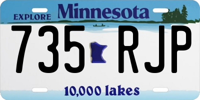 MN license plate 735RJP