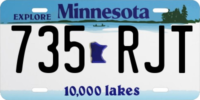 MN license plate 735RJT
