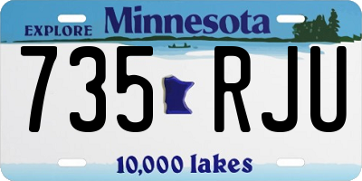 MN license plate 735RJU