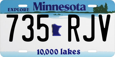 MN license plate 735RJV