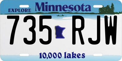 MN license plate 735RJW