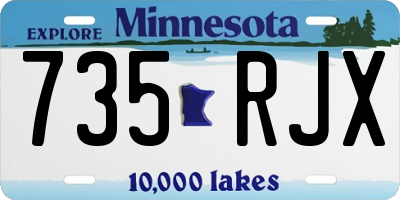 MN license plate 735RJX