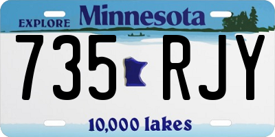 MN license plate 735RJY
