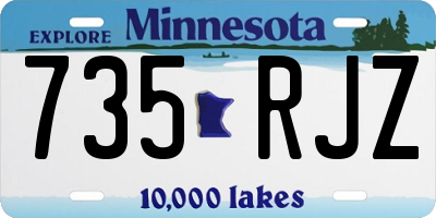 MN license plate 735RJZ