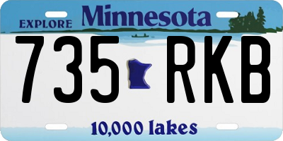 MN license plate 735RKB