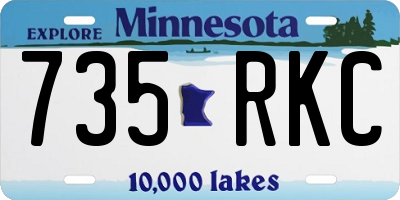 MN license plate 735RKC