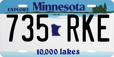 MN license plate 735RKE
