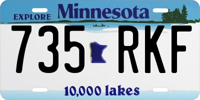 MN license plate 735RKF