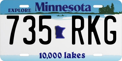 MN license plate 735RKG