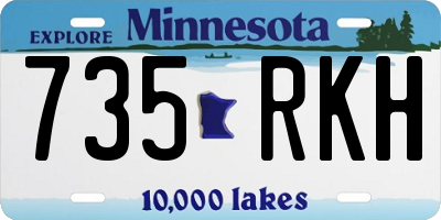 MN license plate 735RKH