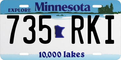 MN license plate 735RKI