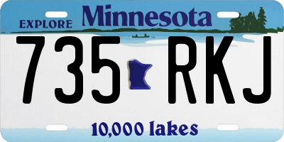 MN license plate 735RKJ