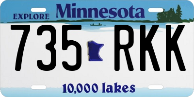 MN license plate 735RKK