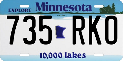 MN license plate 735RKO