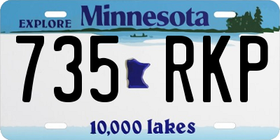MN license plate 735RKP