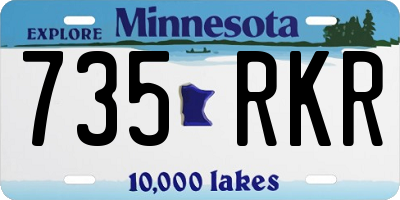 MN license plate 735RKR