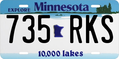 MN license plate 735RKS