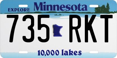 MN license plate 735RKT