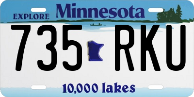 MN license plate 735RKU