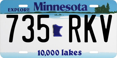 MN license plate 735RKV