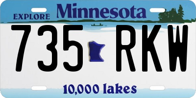 MN license plate 735RKW