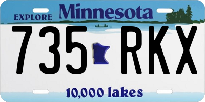 MN license plate 735RKX