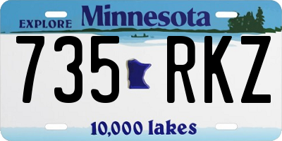 MN license plate 735RKZ