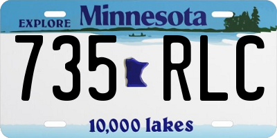 MN license plate 735RLC