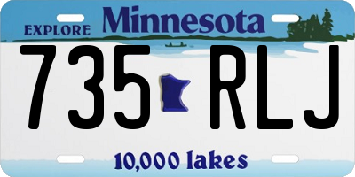 MN license plate 735RLJ