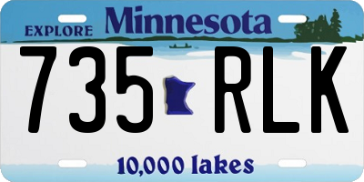 MN license plate 735RLK