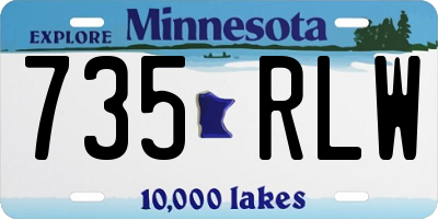 MN license plate 735RLW