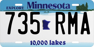 MN license plate 735RMA