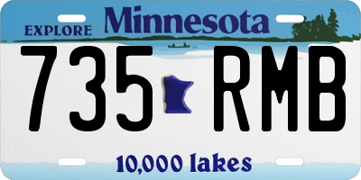MN license plate 735RMB
