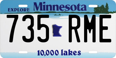 MN license plate 735RME