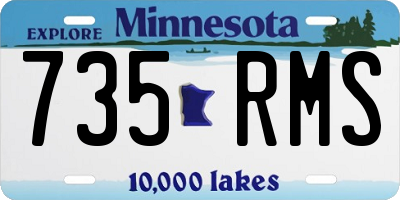 MN license plate 735RMS